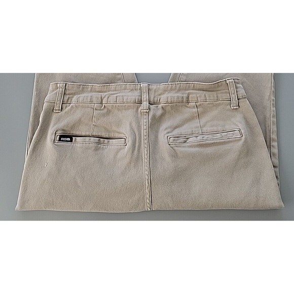 RSQ Slim Straight Fit Mens 30x30 Chino Pants Tan Stretch Back Welt Pockets Logo - Picture 3 of 15